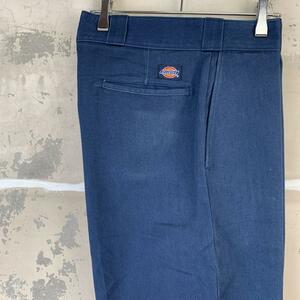 Dickies ディッキーズ センタープレス ワークパンツ 紺