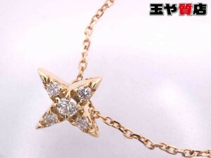4*C прекрасный товар diamond 0.065ct Star браслет K18YG желтое золото 