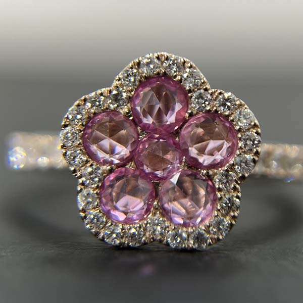 ◎美品◎プラチナ パパラチアサファイア 0.253ct ダイヤ 0.32ct リング 12号 | www.gruppocollu.it