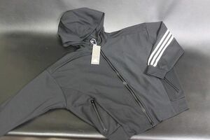 adidas/アディダス レディース スウェット フルジップパーカー ブラック サイズM IXK67/AEROREADY★送料520円