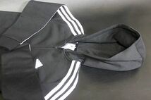 adidas/アディダス ジュニア エッセンシャルズ 3ストライプス パーカー ブラック サイズ130★送料520円_画像9