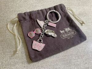 COACH charm key holder 