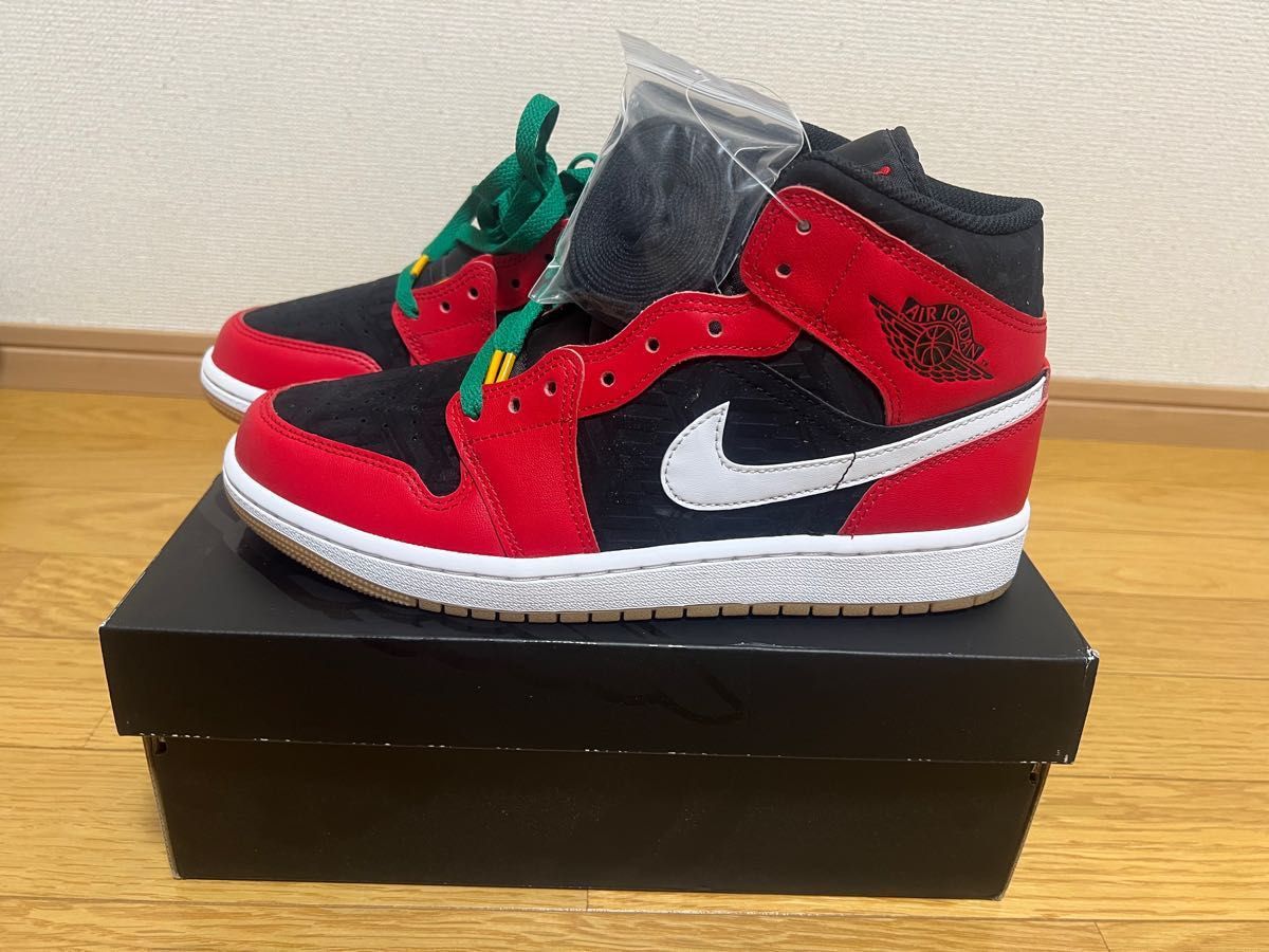 新品未使用品 NIKE AIR JORDAN1 MID BRED エアジョーダン1 ブレッド