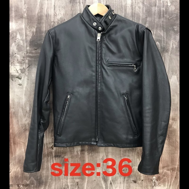 販売正規品 schott 246 ラムレザーシングルライダースジャケット