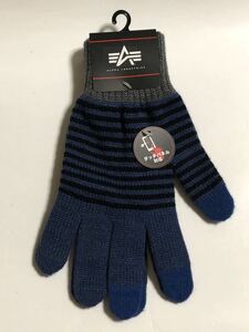  unused ALPHA INDUSTRIES touch panel correspondence gloves glove border 