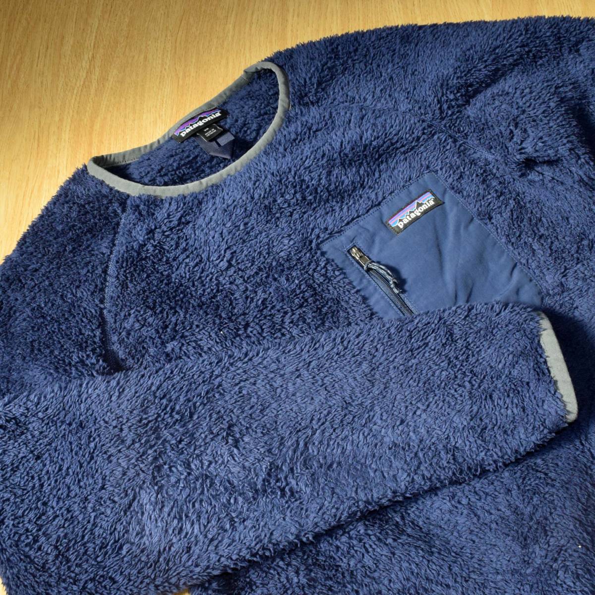 メンズXS 日本Sサイズ 良品!パタゴニア patagoniaメンズロスガトスクルー フリーストップス プルオーバー ネイビークルーネックトレーナー