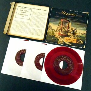 SCHUBERT シューベルト「未完成」アメリカ盤45回転３枚組 RCA Victor 1949 赤盤