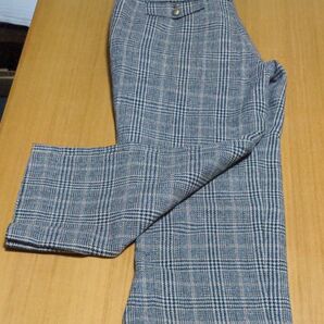 micmac チェック柄ウール素材クロップドパンツ 40
