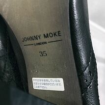 Johnny Moke ジョニーモーク ブラック 黒 ブーティ ブーティー ブーツ ショートブーツ レースアップ 編み上げ _画像7
