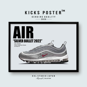 AIR エアマックス97 シルバーバレット Air Max 97 Silver Bullet 2022 ポスターフレーム付き スニーカーポスター 送料無料 AIR-80