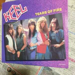 貴重EP キール　KEEL　「TEARS OF FIRE／THE FINAL FRONTIER」米盤　1986年　LAメタル　KISS