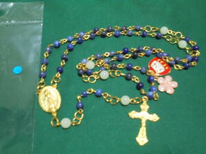 Art hand Auction rosary made of sodalite and luminous plastic beads for exam luck ●21, Beadwork, Finished Product, others