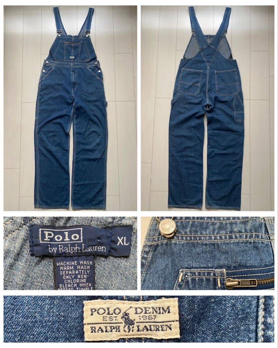 90s・希少・Polo】ラルフローレン デニム オーバーオール www