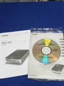 マニュアルのみの出品です　M4787 CANON キヤノン DVDライター DW-100 取扱説明書とシステムディスク（未開封）のみです　機器はありません