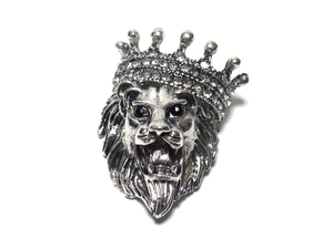 laperu pin * brooch lion lion King .. antique * silver pin-1021