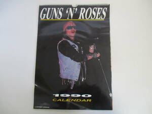 S-3357[ calendar ] import version / GUNS N' ROSES 1990 CALENDAR gun z* and * low zez/ A3 size 