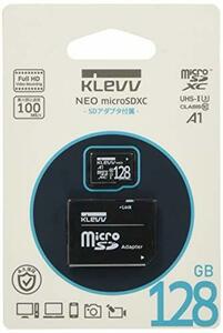 KLEVV microSDXC 128GB UHS-I U3 Class10 V10 A1 最大読込:100MB/s 最大書込:56MB/s K128GUSD3U3-NJ