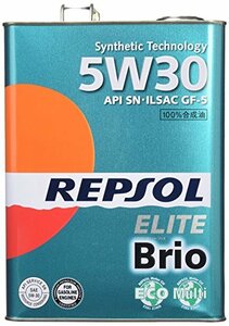 REPSOL ( レプソル ) エンジンオイル 【Brio ブリオ】 5W30 SN 半合成油 4L 007068 [HTRC3]