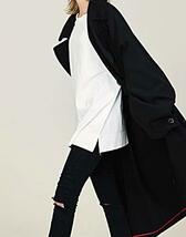 (ニカ) メンズ チェスターコート 秋 冬 柔らかい ロングアウター ファッション シンプル ハンサム ロングコート ゆったり 大きいサイズ_画像4