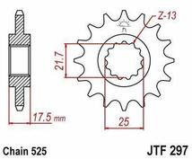 JT Sprockets フロントスプロケット CB400SF VTEC CB400FOUR CBR400RR VFR400R RVF400 CB-1 JT-F297 (16T)_画像3