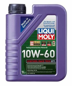 LIQUIMOLY エンジンオイル シンゾイル レーステックGT1 10W60 レース/スポーツ走行用 [1L] PAO化学合成油 ガソリン/ディーゼル兼用