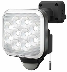 ムサシ RITEX フリーアーム式LEDセンサーライト(12W×1灯) 「コンセント式」 防雨型 LED-AC1012