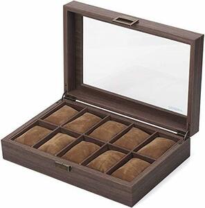 Reodoeer wood grain PU wristwatch storage case wristwatch storage box collection case 10ps.@ for 