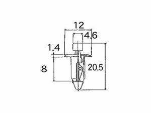 ボストン (VOSTON) 自動車用部品 プッシュリベット 黒色 1袋10個入り BC5121