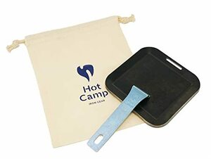 Hot Camp(ホットキャンプ) ソロキャンプ 鉄板 (4.5mm厚) 15×15cm コンパクト 日本製 アウトドア バーベキュー キャンプ IH可 グリル