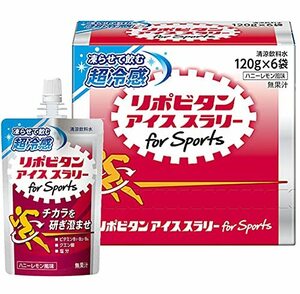 【熱中症対策】リポビタンアイススラリー for Sports 120g×6個 ハニーレモン風味 ゴルフ 野球 サッカー 陸上 バスケ