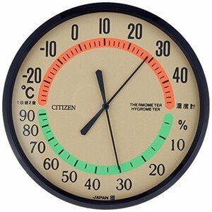 CITIZEN シチズン 温度計 湿度計 掛けタイプ ブラウン TM-42 9CZ013-006
