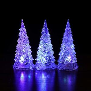 WINOMO クリスマスツリーライト 光るおもちゃ クリスタル LED カラフル 置物 クリスマス 電飾 ホームパーティー装飾 クリスマスツリー