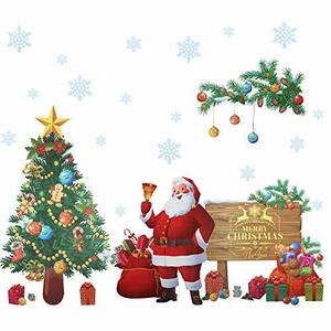 Kesote クリスマス ウォールステッカー 壁シール 特大サイズ クリスマス飾り デコレーション クリスマスツリー サンタクロース 雪の結晶