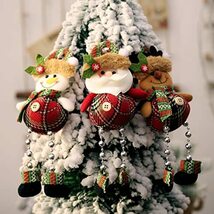 Forhomelife クリスマスオーナメント 3個セット クリスマスツリー 飾り サンタ スノーマン トナカイ クリスマス 人形 ペンダント_画像6