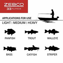 Zebco 33 プラチナ スピンキャスト フィッシング リール 4+1 ベアリング スムーズでパワフルな4.7:1 ギア比_画像5