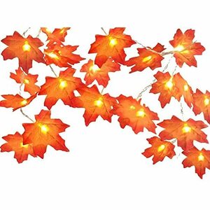 新年 飾り カエデの葉 ライト MOKIRO 感謝祭 クリスマス ツリー ライト 装飾 ストリングライト 秋 デコレーション 葉 ガーランド