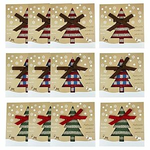 タオルの萩原 タオルハンカチ クリスマス ツリー ギフト ＢＯＸ 12個セット 3柄×4個 計12個