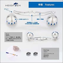 HEIGHTEN 130mm ベイト リール ハンドル 7色 70航空アルミ製 シマノ ダイワ アブガルシア 通用 ベイトリール 用 (ブルー&シルバー)_画像4