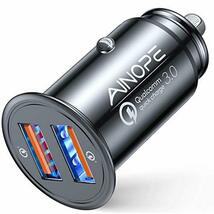 AINOPE シガーソケットusb, [デュアルQC3.0ポート] 36W/6A 超小型 [すべての金属] 高速車の充電器 車usb シガーソケット usb 急速充電 に_画像1