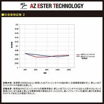 AZ(エーゼット) 4サイクル エンジンオイル CEH-002 ハイブリッド EG714 0W-30 4L AET 100%化学合成油 エステル配合_画像7