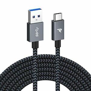 Rampow USB Type C ケーブル【3m/黒/保証付き】急速充電 QuickCharge3.0対応 USB3.0規格 usb-c タイプc ケーブル Sony Xperia XZ/XZ2