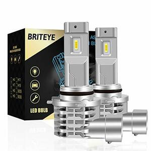 Briteye(まぶしい) HB4 LEDヘッドライト 車検対応 6500K 9006 LEDバルブ 車用 一体型 6500K ホワイト CREEチップ搭載 ファンレス