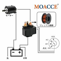 MOACCE バイク 用 セルリレー スターターリレー 互換性モデル カワサキ ZX600 NINJA 600 1985-1987/TERYX TERYX 4 2014/TERYX 4 750 4X4_画像6