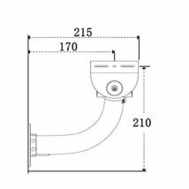 監視 防犯カメラ用ハウジングブラケット取付金具 角度調節可能 長さ21cm 180度回転可能金具 シルバー カメラ_画像2