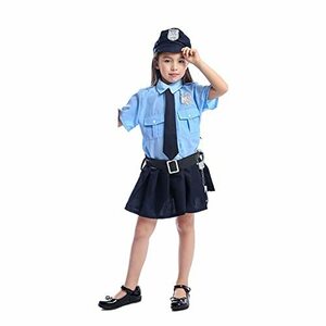 Ymgot ハロウィン ポリス 仮装 子供 婦人警官 お巡りさん 制服 5点セット 婦警さんコスチューム 警察官 コスプレ