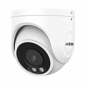 H.View ドーム型防犯カメラ 800万画素 WDR技術 24/7フルカラー IPカメラ POE給電カメラ 暗視フルカラー AI検知機能 IP67防水防塵