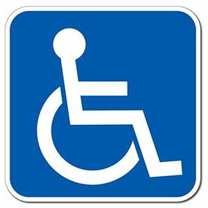 高耐候ステッカー『身障者用設備（車椅子）マーク』シール