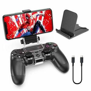 PS4携帯ホルダー PS4スマホホルダー OIVO PS4スマホクリップ PS4携帯電話ホルダー PS4コントローラーマウント PS4スマホ固定ホルダー