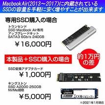 Macbook Air (2013-2017)用 M.2 NVMe SSD変換アダプタカード SSDアップグレード [並行輸入品]_画像5