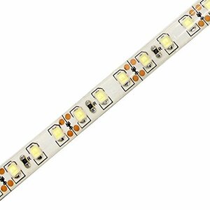 【1本入り】 高密度 120LED/m 12V 防水 LED テープライト 1チップ 50cm (白ベース) 発光色：電球色